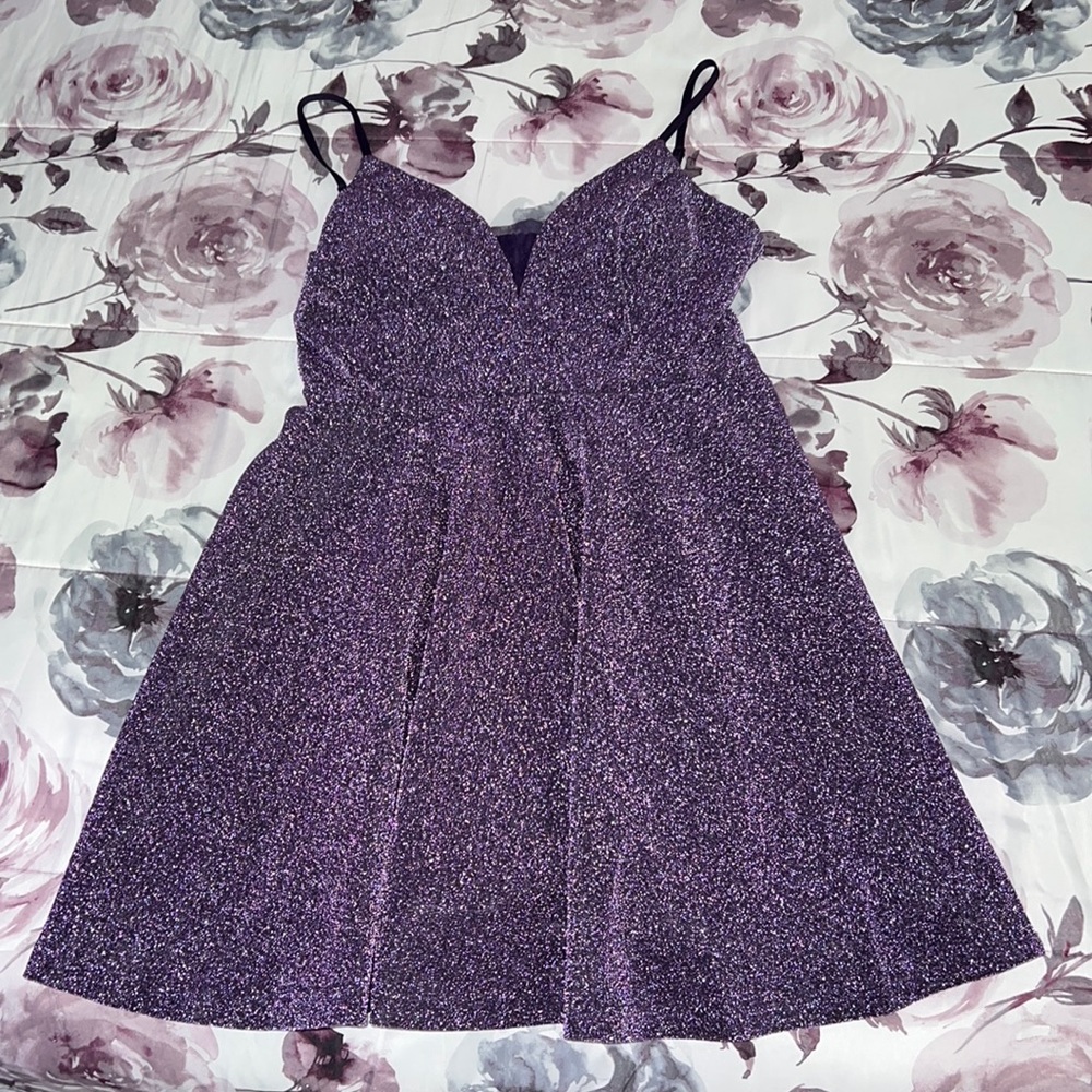 Ever-Pretty Glitter Mesh Detail Cami Dress